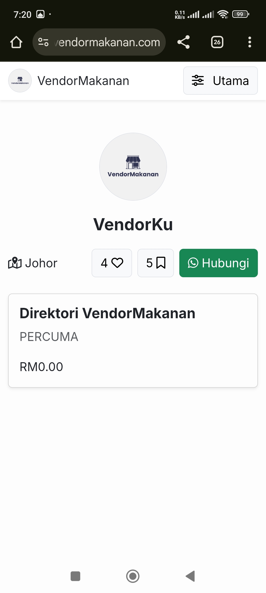 Direktori VendorMakanan